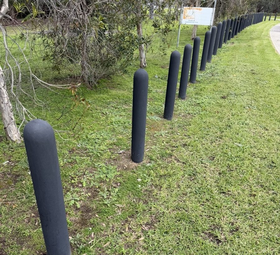 Civil-grade brackets for bollards and estates