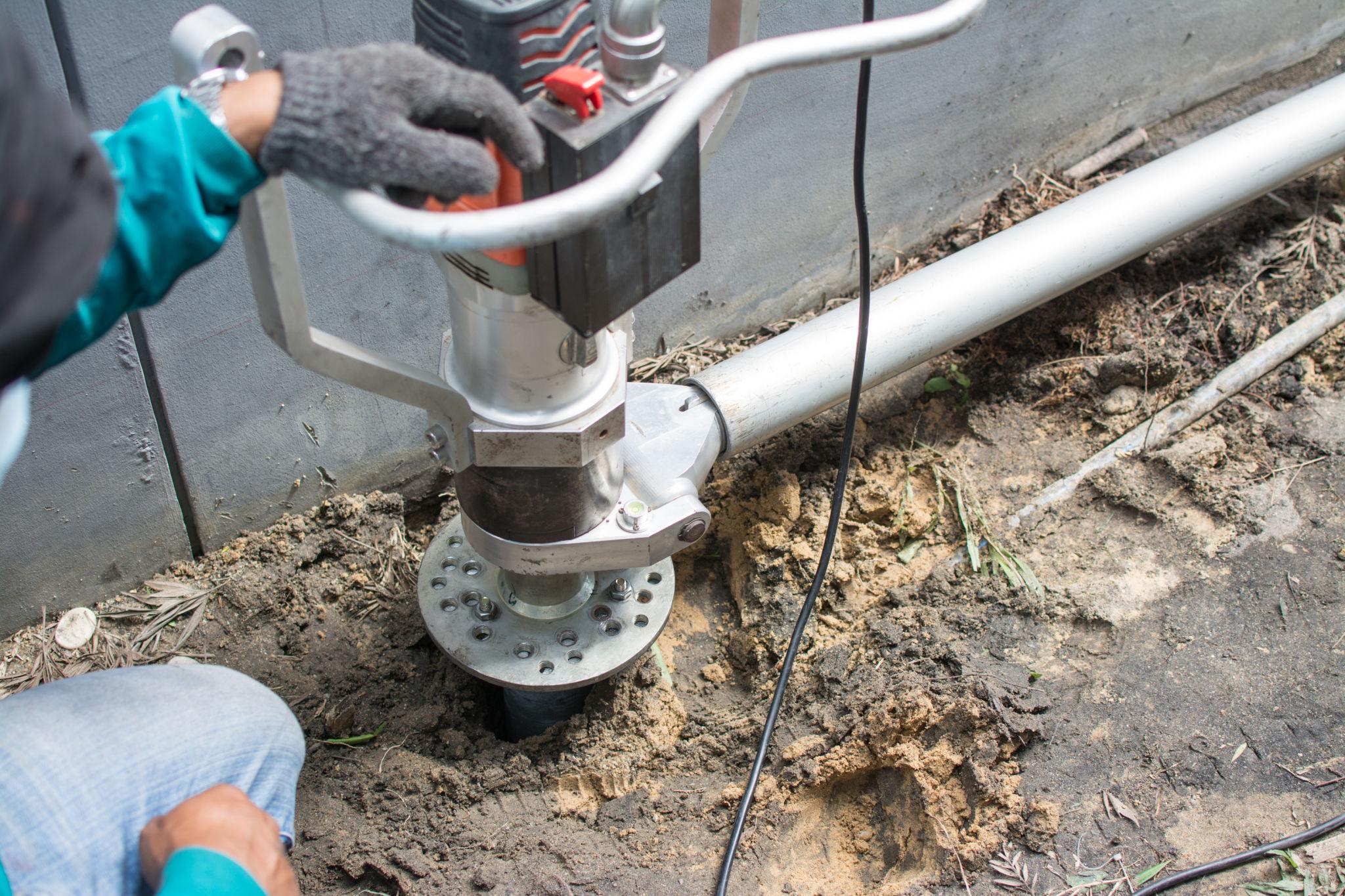 Precision screw pile installation